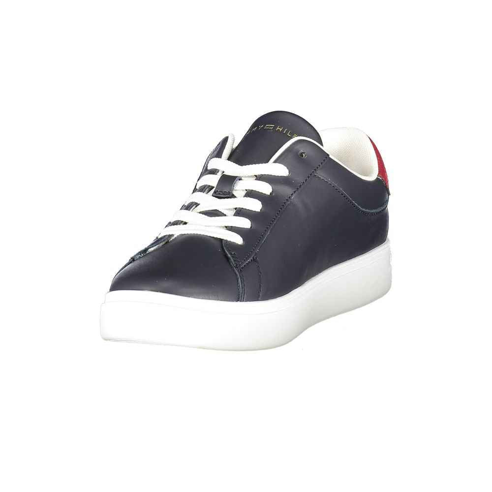 Tommy Hilfiger Blue Leather Women Sneaker
