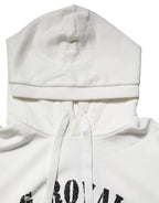 Dolce & Gabbana White Cotton DG ROYAL Print Hooded Sweater