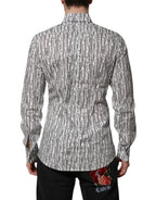 Dolce & Gabbana White Floral Print Casual Long Sleeves Shirt