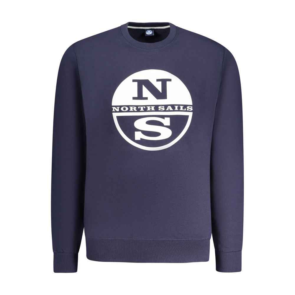 North Sails Blue Cotton Men Sweatshirt