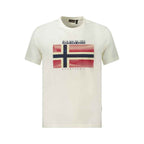 Napapijri White Cotton Men T-Shirt