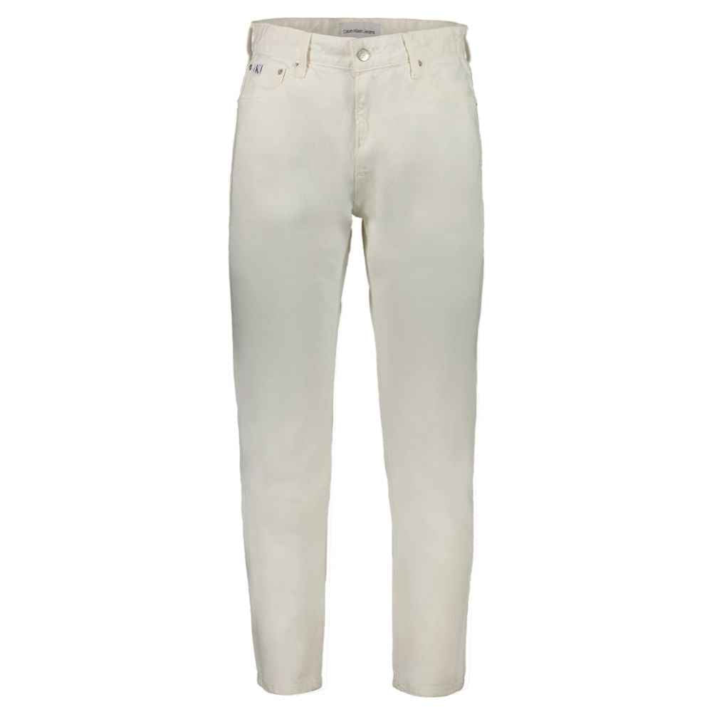 Calvin Klein White Cotton Men's Jeans
