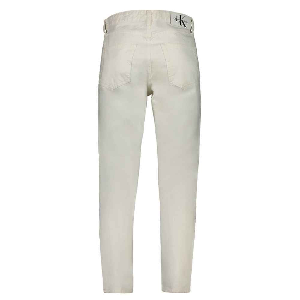 Calvin Klein White Cotton Men's Jeans