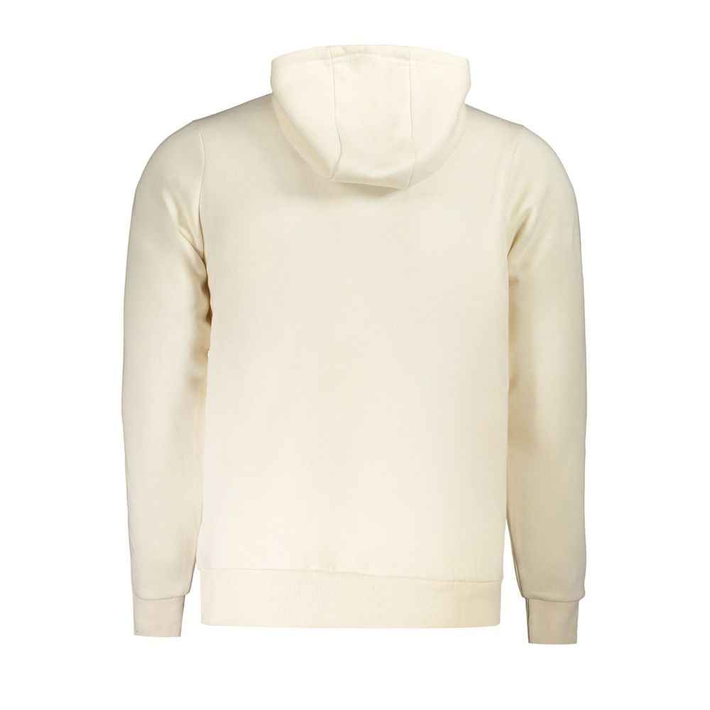 Norway 1963 White Cotton Men Sweater with Hood and Pockets