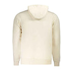 Norway 1963 White Cotton Men Sweater with Hood and Pockets