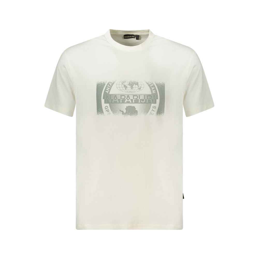 Napapijri White Cotton Men T-Shirt