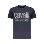 Cavalli Class Blue Cotton Men T-Shirt