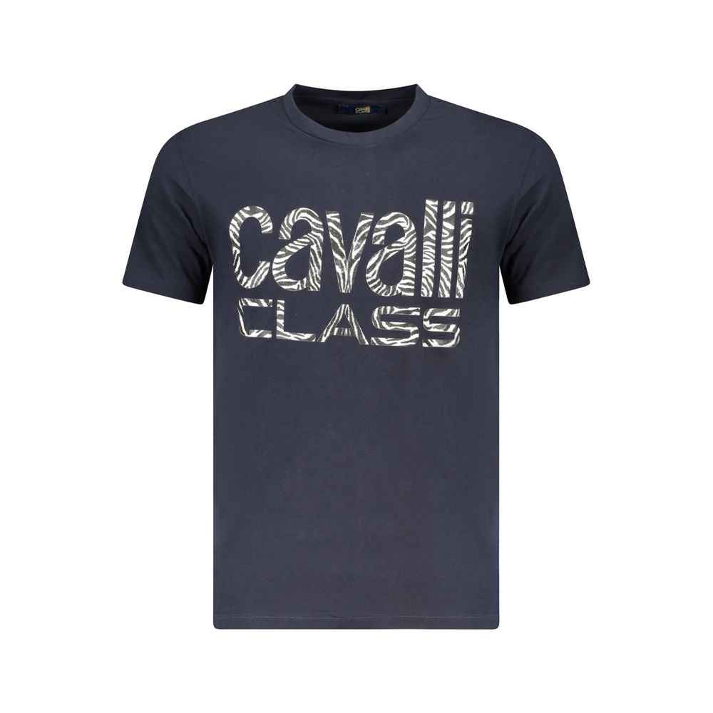 Cavalli Class Blue Cotton Men T-Shirt