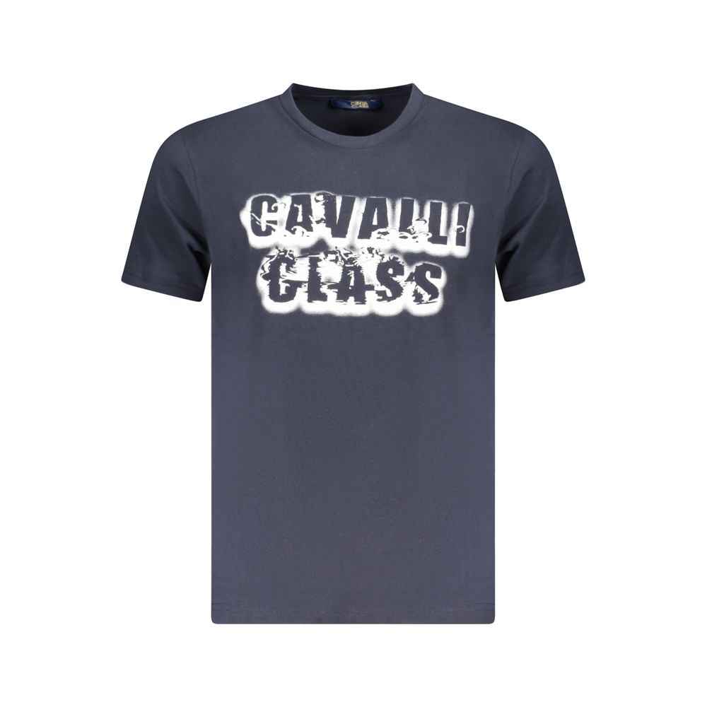 Cavalli Class Blue Cotton Men T-Shirt