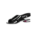 Calvin Klein Black Leather Women Sandal