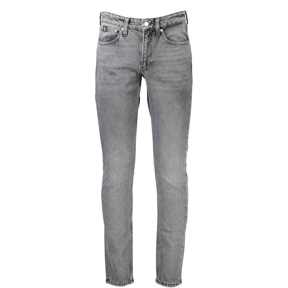 Calvin Klein Gray Cotton Men Jeans