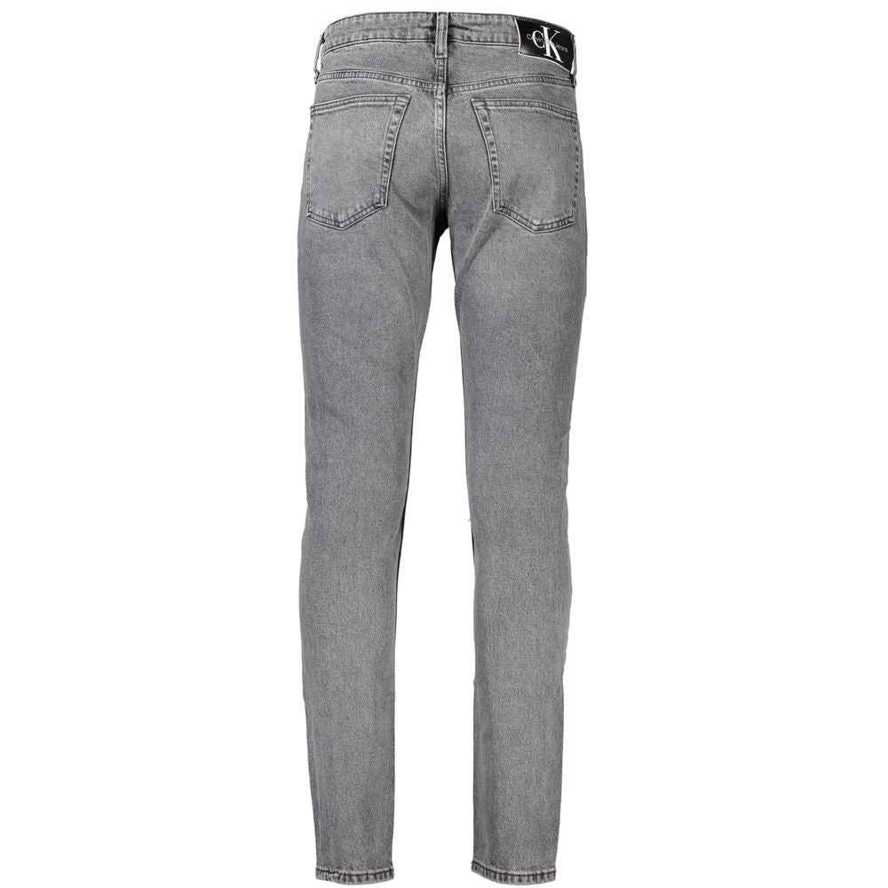 Calvin Klein Gray Cotton Men Jeans
