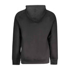 Timberland Black Cotton Men Sweater with Central Pockets and Zip