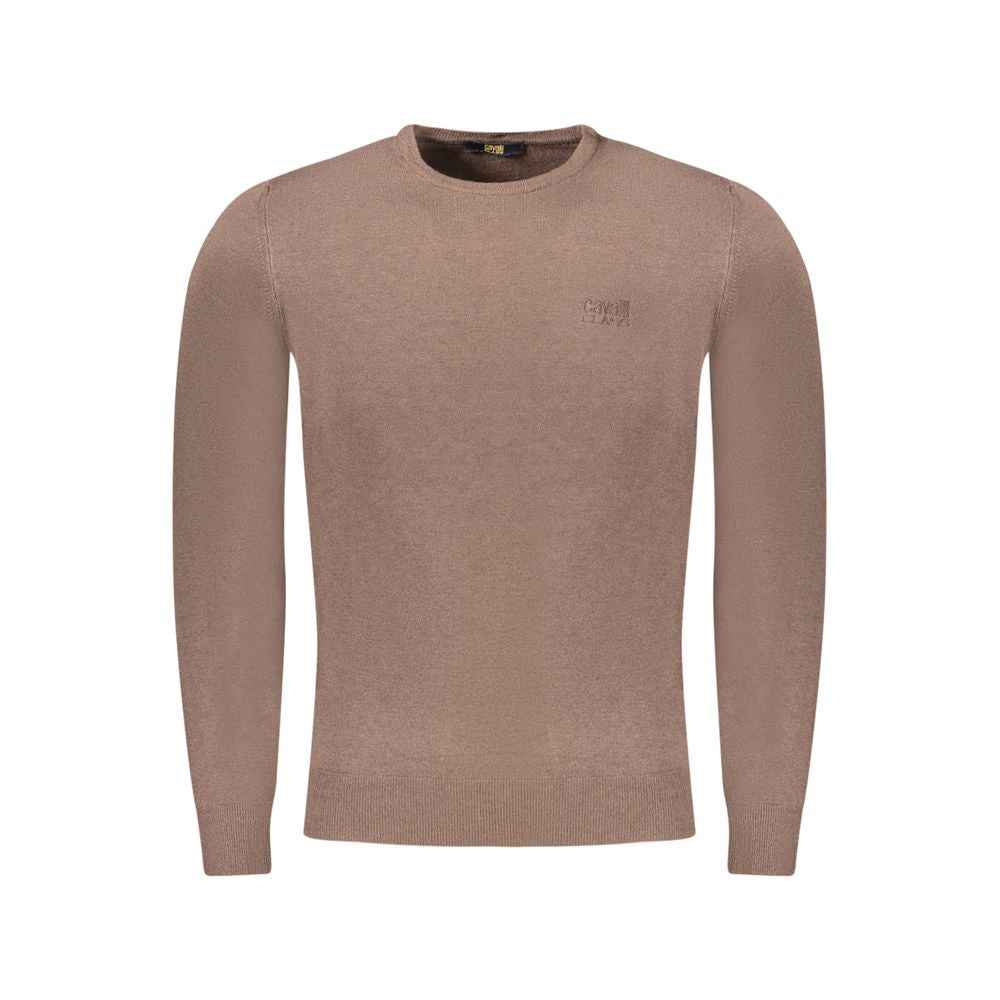 Cavalli Class Brown Viscose Men Sweater
