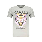 Cavalli Class Brown Cotton Men T-Shirt