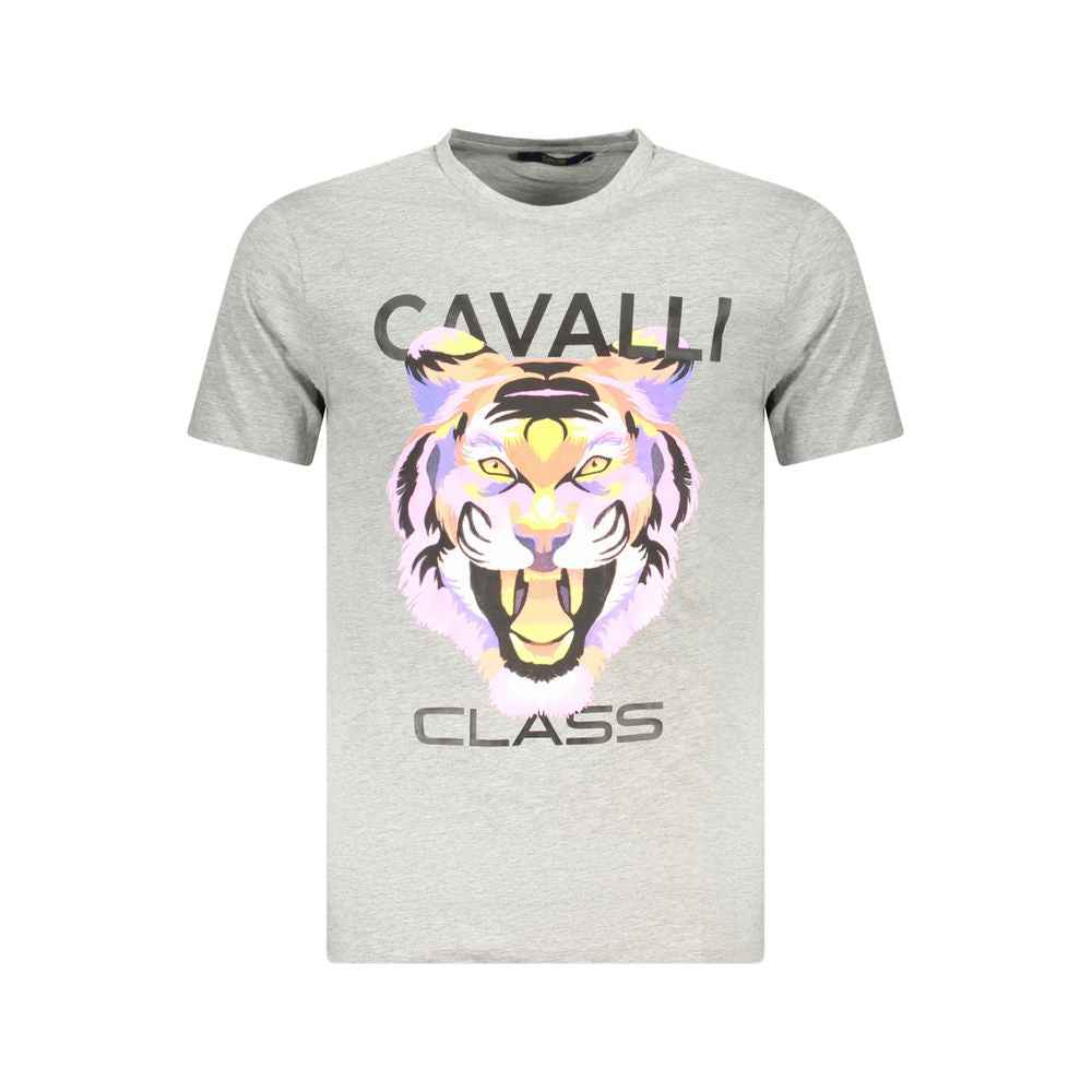 Cavalli Class Brown Cotton Men T-Shirt