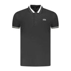 Cavalli Class Black Cotton Men Polo Shirt