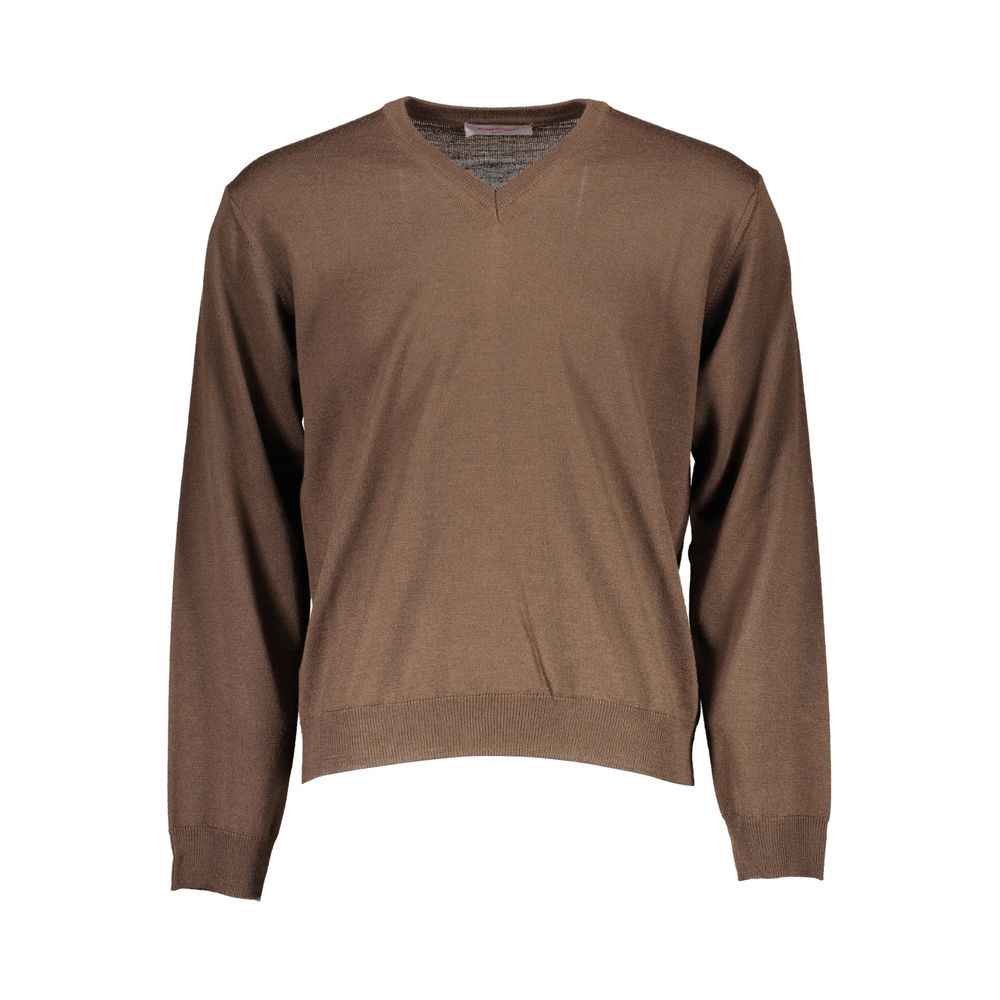 Romeo Gigli Brown Wool Men Sweater