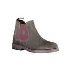 U.S. POLO ASSN. Gray Leather Mens Ankle Boot