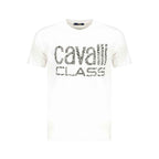 Cavalli Class White Cotton Men T-Shirt