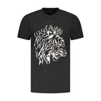 Cavalli Class Black Cotton Men T-Shirt