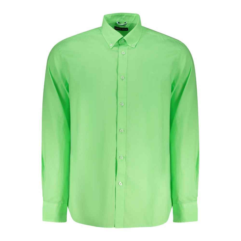 North Sails Green Cotton Men Shirt