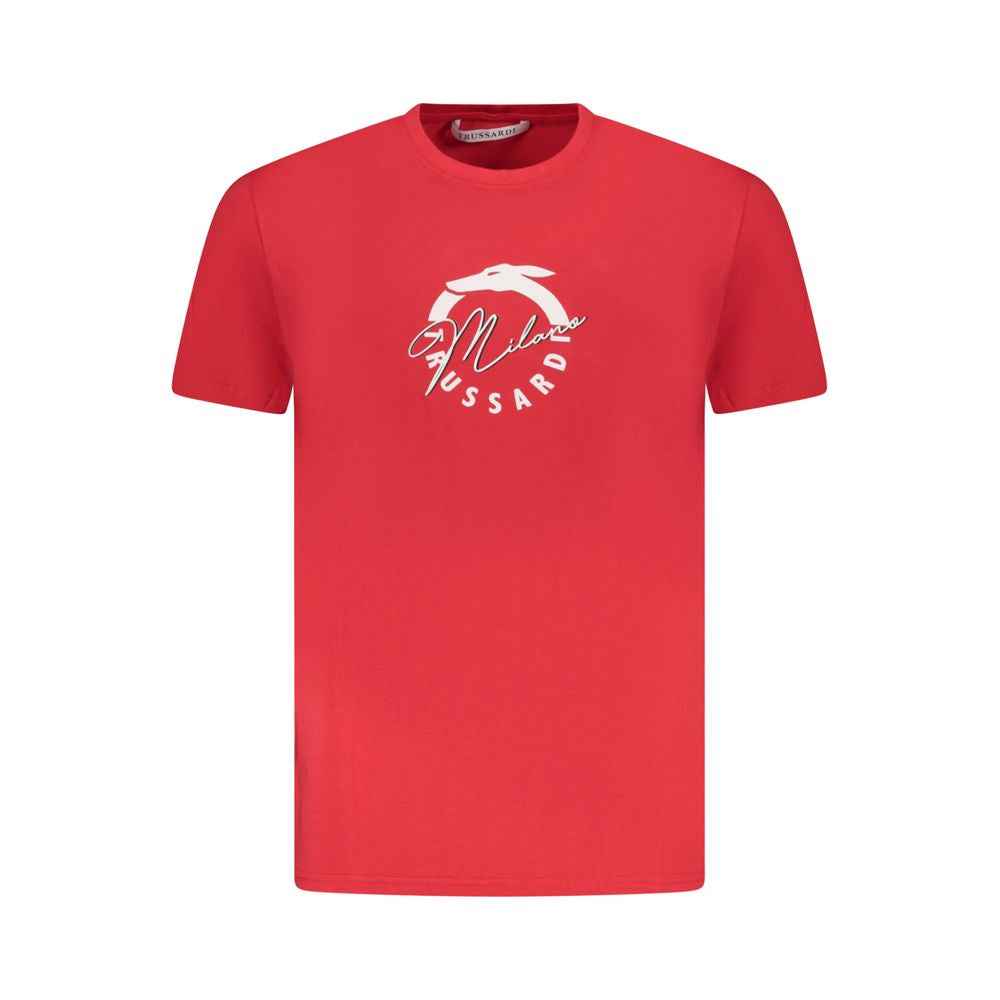Trussardi Red Cotton Men T-Shirt
