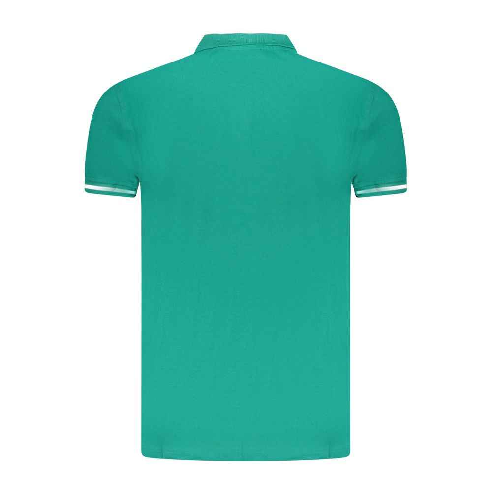 Cavalli Class Green Cotton Men Polo Shirt
