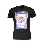 Cavalli Class Black Cotton Men T-Shirt