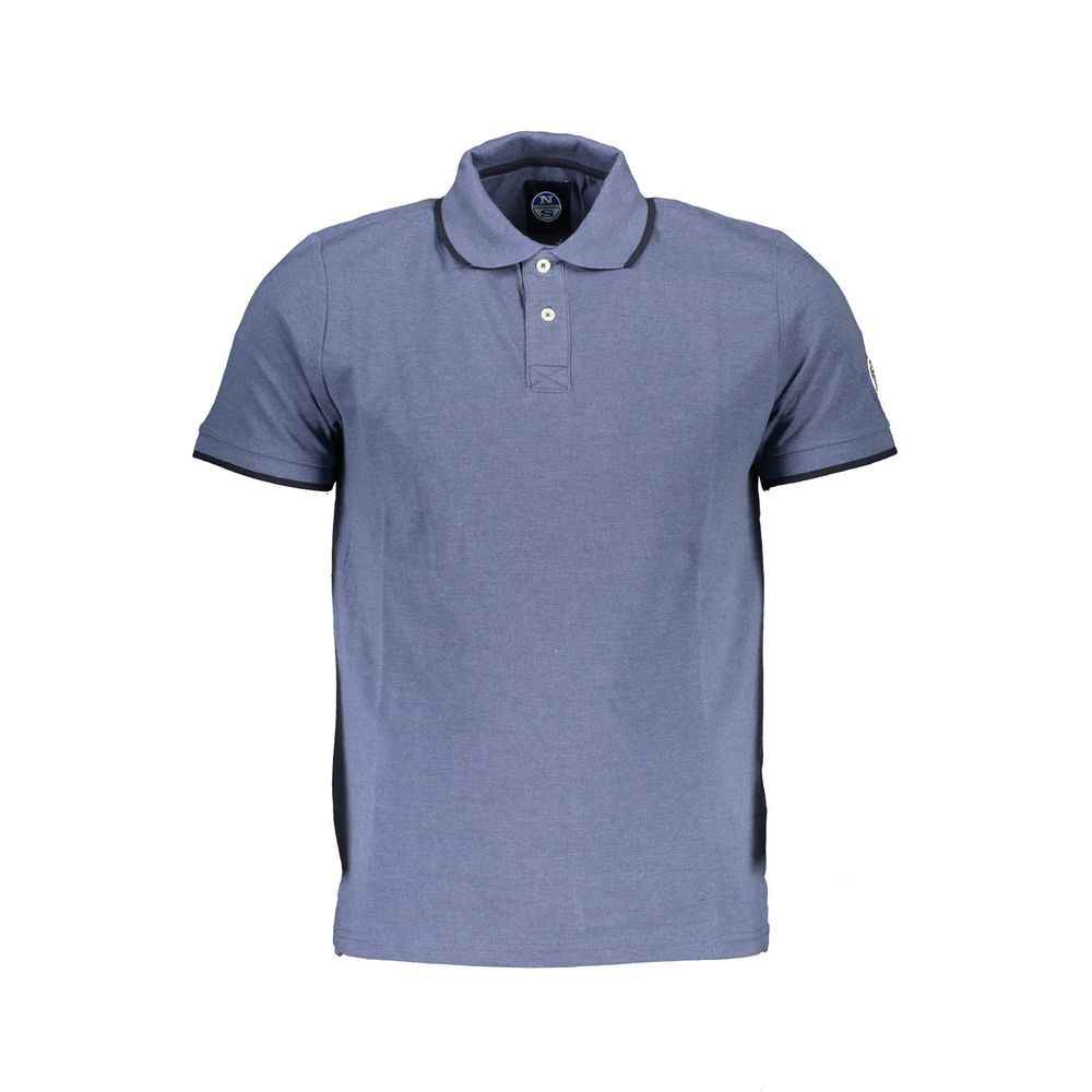 North Sails Blue Cotton Men Polo Shirt