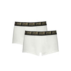 Cavalli Class White Cotton Men Boxer Pair