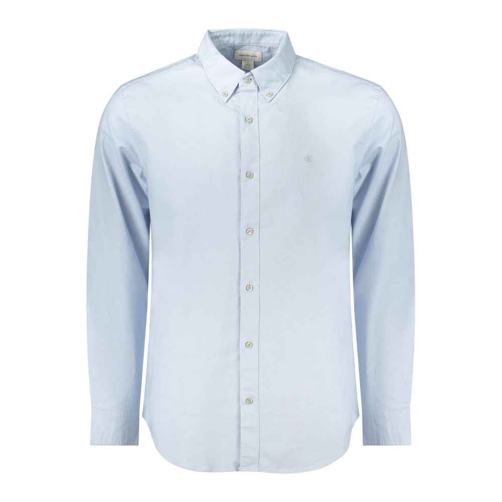 Calvin Klein Light Blue Cotton Men Shirt