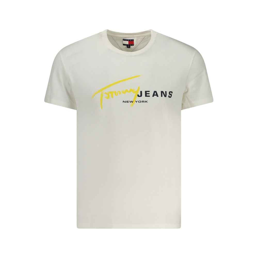 Tommy Hilfiger White Cotton Men T-Shirt