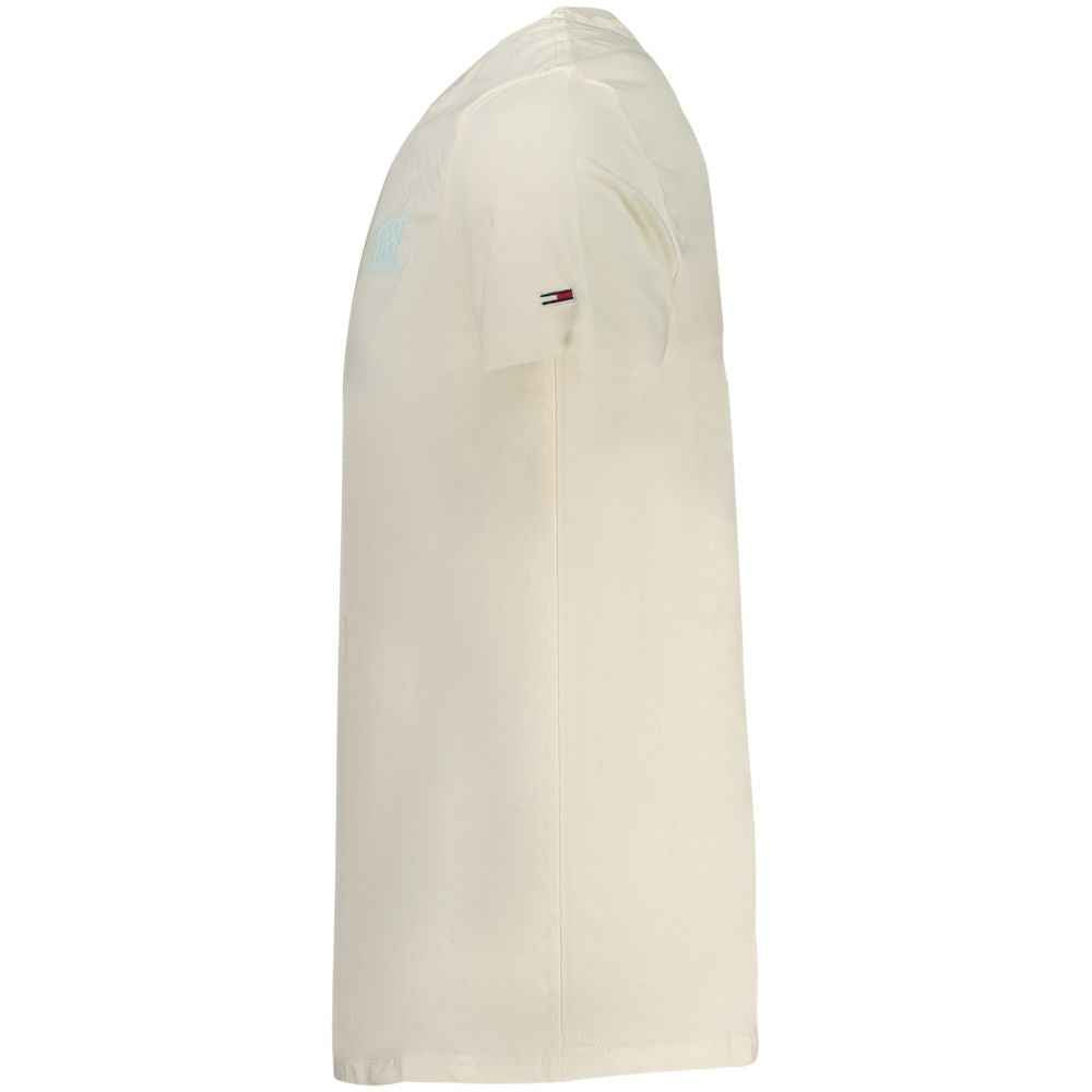 Tommy Hilfiger Beige Cotton Men T-Shirt