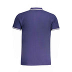Cavalli Class Blue Cotton Polo Shirt