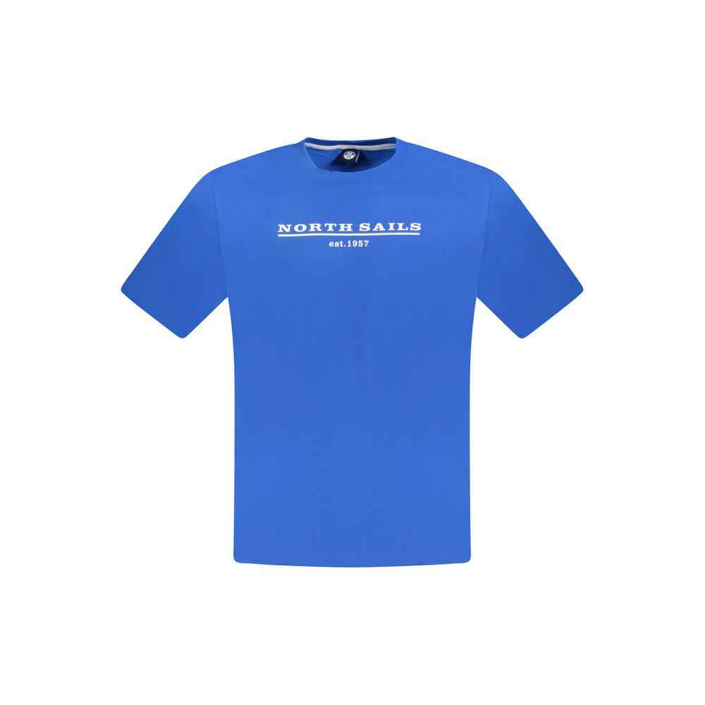 North Sails Blue Cotton Men T-Shirt