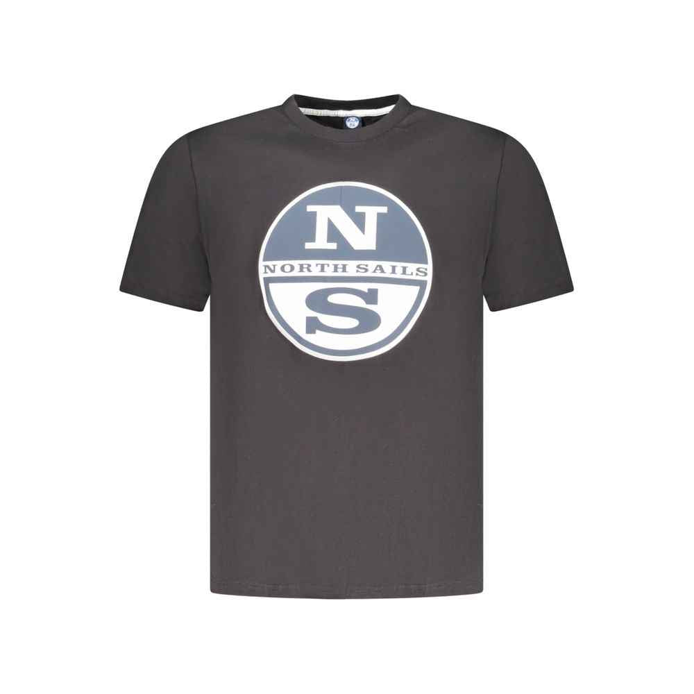 North Sails Black Cotton Men T-Shirt