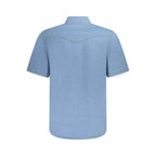 Wrangler Light Blue Cotton Men Shirt