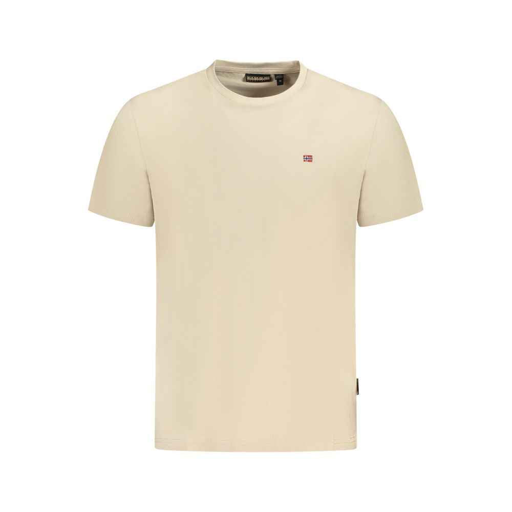 Napapijri Beige Cotton Men T-Shirt