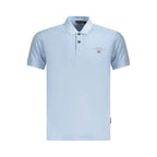 Napapijri Light Blue Cotton Men Polo Shirt