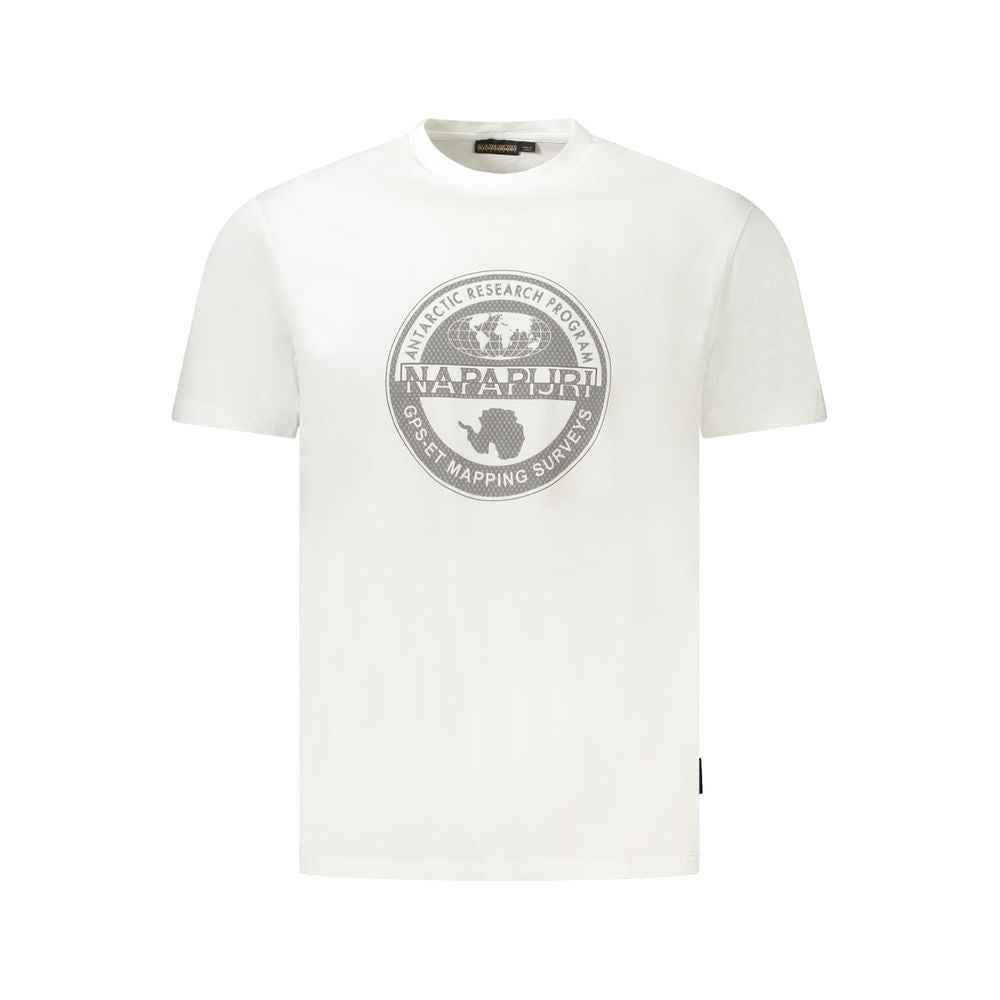 Napapijri White Cotton Men T-Shirt