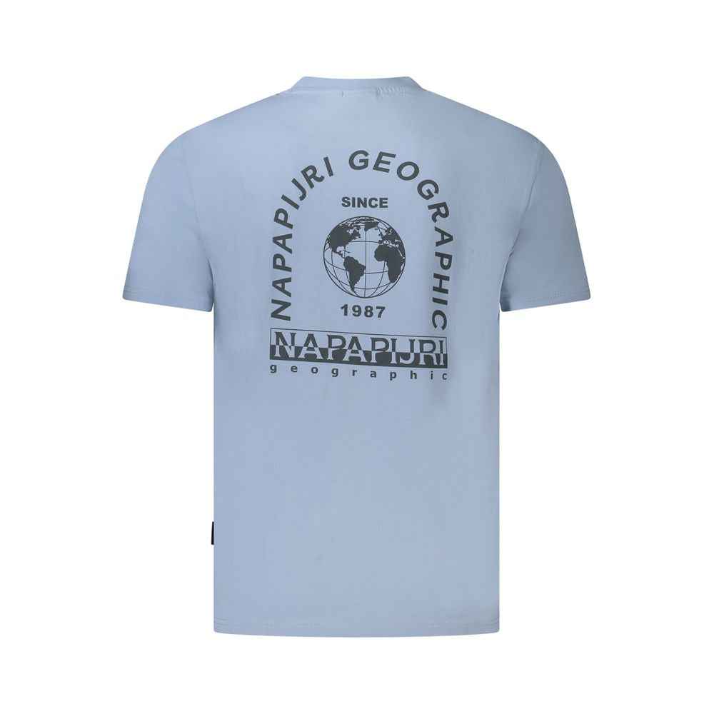 Napapijri Light Blue Cotton Men T-Shirt