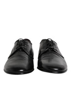 Dolce & Gabbana Black Leather Lace Up Derby Dress Formal Shoes