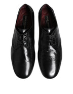 Dolce & Gabbana Black Leather Lace Up Derby Dress Formal Shoes