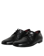 Dolce & Gabbana Black Leather Lace Up Derby Dress Formal Shoes