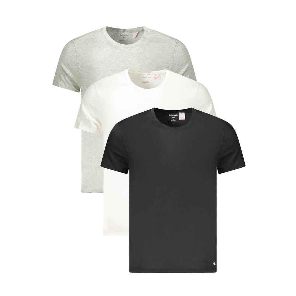 Calvin Klein Gray Cotton Men T-Shirt