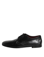 Dolce & Gabbana Black Leather Lace Up Derby Dress Formal Shoes