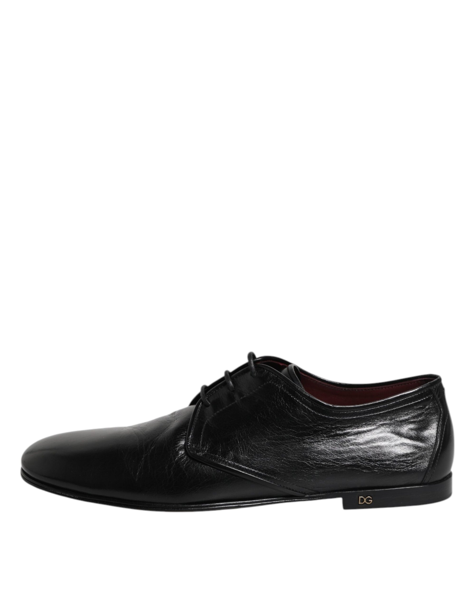 Dolce & Gabbana Black Leather Lace Up Derby Dress Formal Shoes