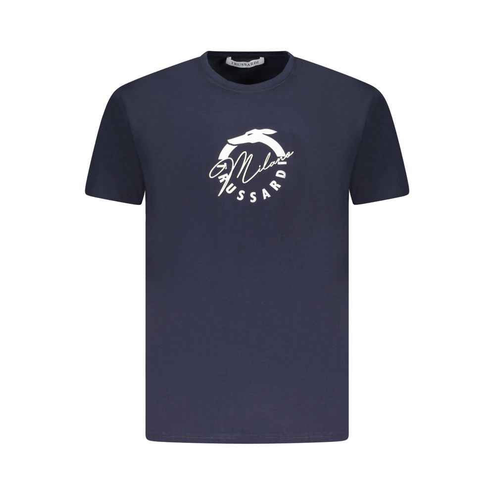 Trussardi Blue Cotton Men T-Shirt