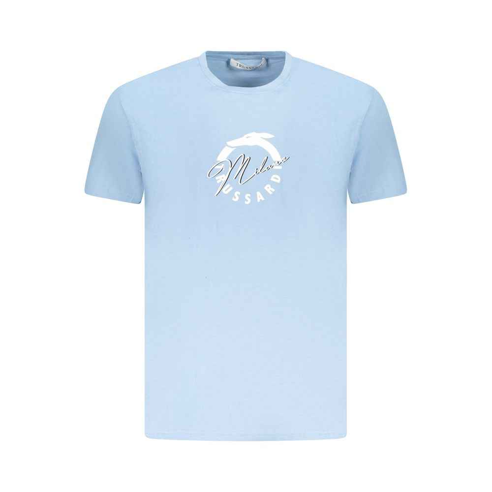 Trussardi Light Blue Cotton Men T-Shirt